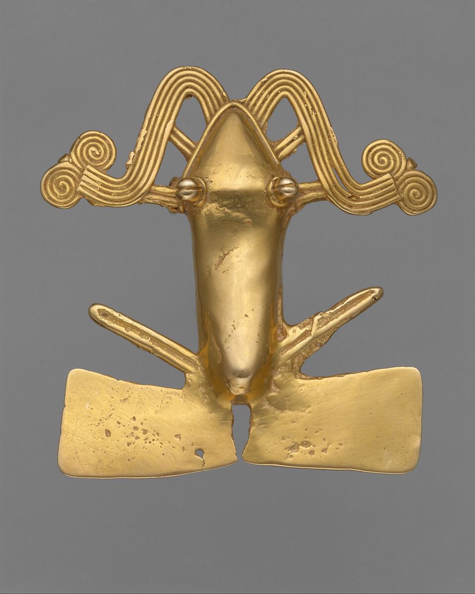 Frog pendant, Chiriquí artist(s), Gold, Chiriquí 