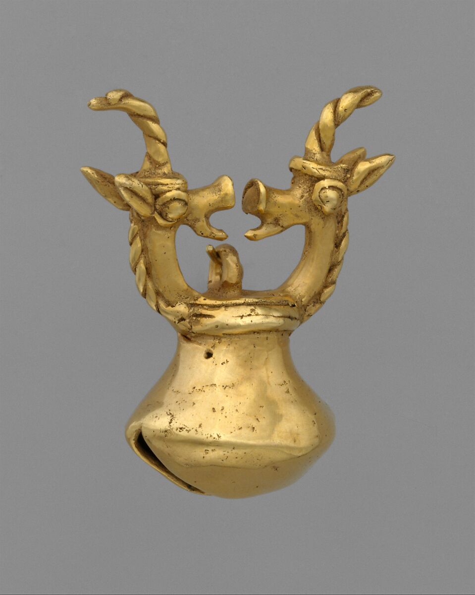 Deer-Head Bell, Gold, Chiriqui 