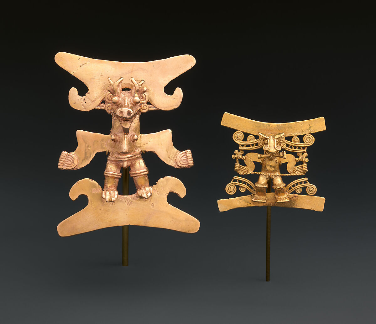 Deer-head pendant, Chiriquí artist(s), Gold, Chiriquí