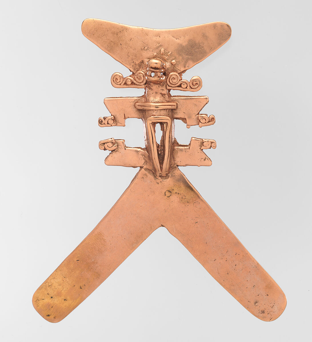 Stylized Figure Pendant, Gold, Atlantic Watershed 