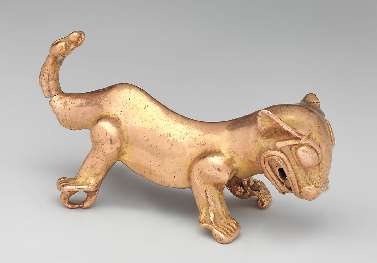 Jaguar Pendant, Gold, Chiriquí 
