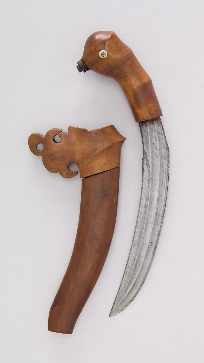 Dagger with Sheath, Wood, steel, Indonesian, Sulawesi 