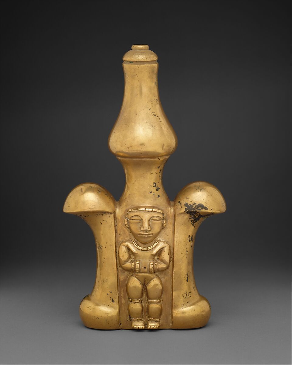 Lime Container (Poporo), Gold, Quimbaya