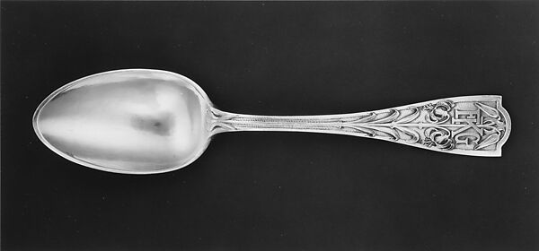 Dessert Spoon, Designed by George Washington Maher (1864–1926), Silver, American 