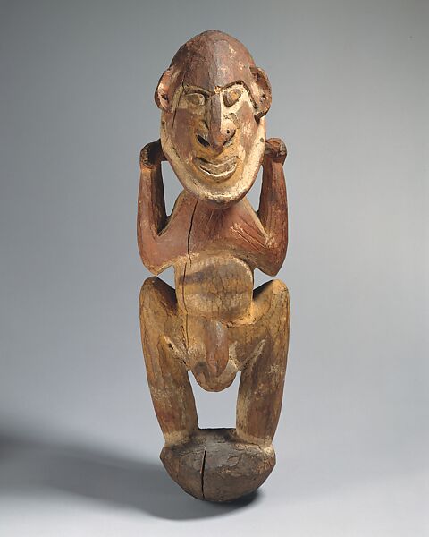 Male Figure, Wood, paint, Bosmun (Bosngun) people 