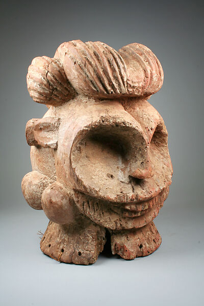 Headdress: Janus, Wood, pigment, fiber, cord, Bangwa
