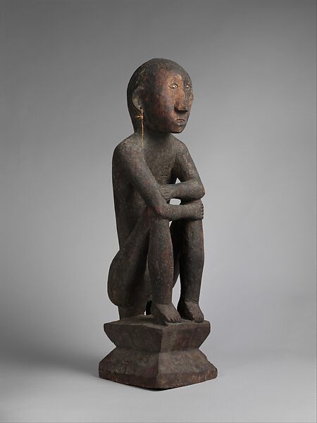 Rice Deity (Bulul), Wood, fiber, shell, Ifugao 