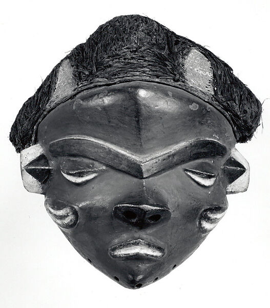 Mask (Mbuya), Wood, pigments, fiber, Pende peoples 