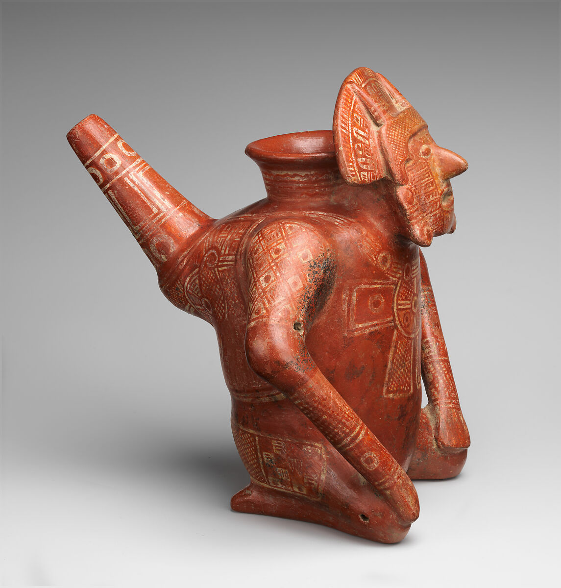 Male effigy vessel, Colima artist(s), Ceramic, Colima