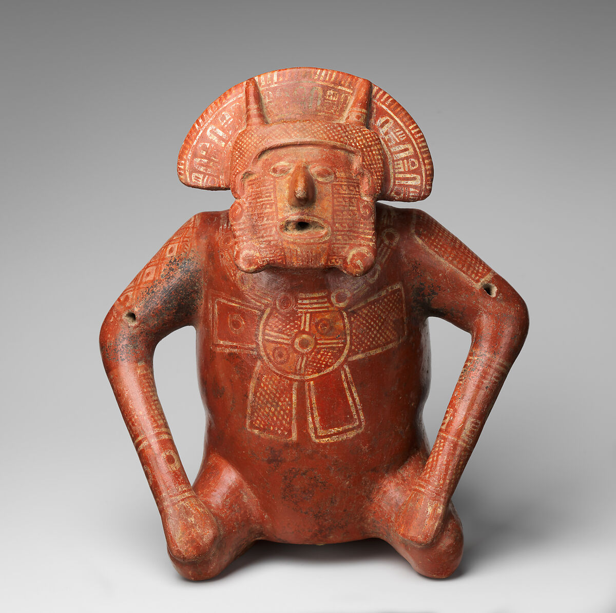 Male Figure Vessel, Ceramic, Nayarit 