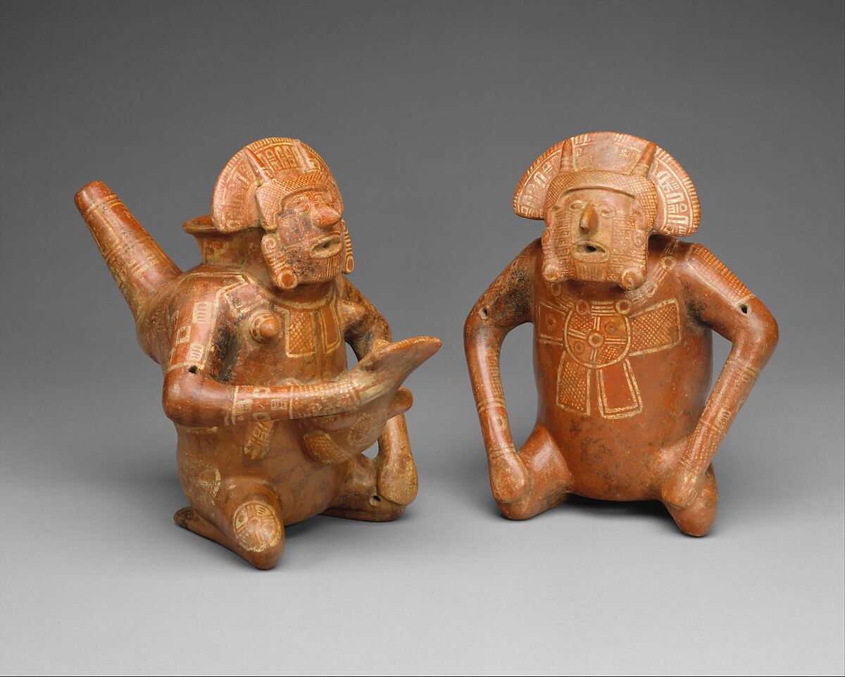 Male effigy vessel, Colima artist(s), Ceramic, Colima