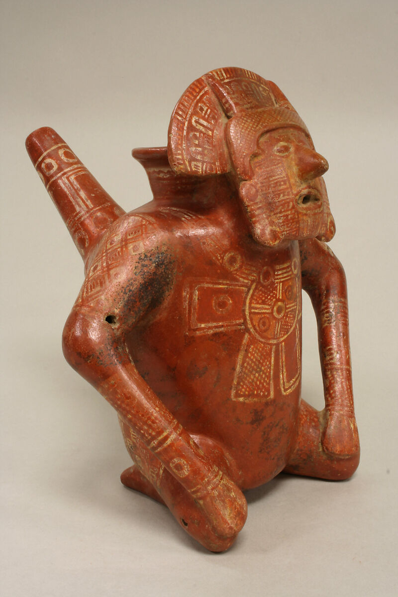Male effigy vessel, Colima artist(s), Ceramic, Colima