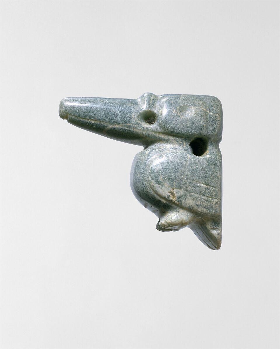 Bird Pendant, Jade (jadeite), Guanacaste-Nicoya 