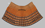 Umbhaco wrap skirt, Cotton, wool, glass beads, shell, ocher pigment, Xhosa or Mfengu peoples