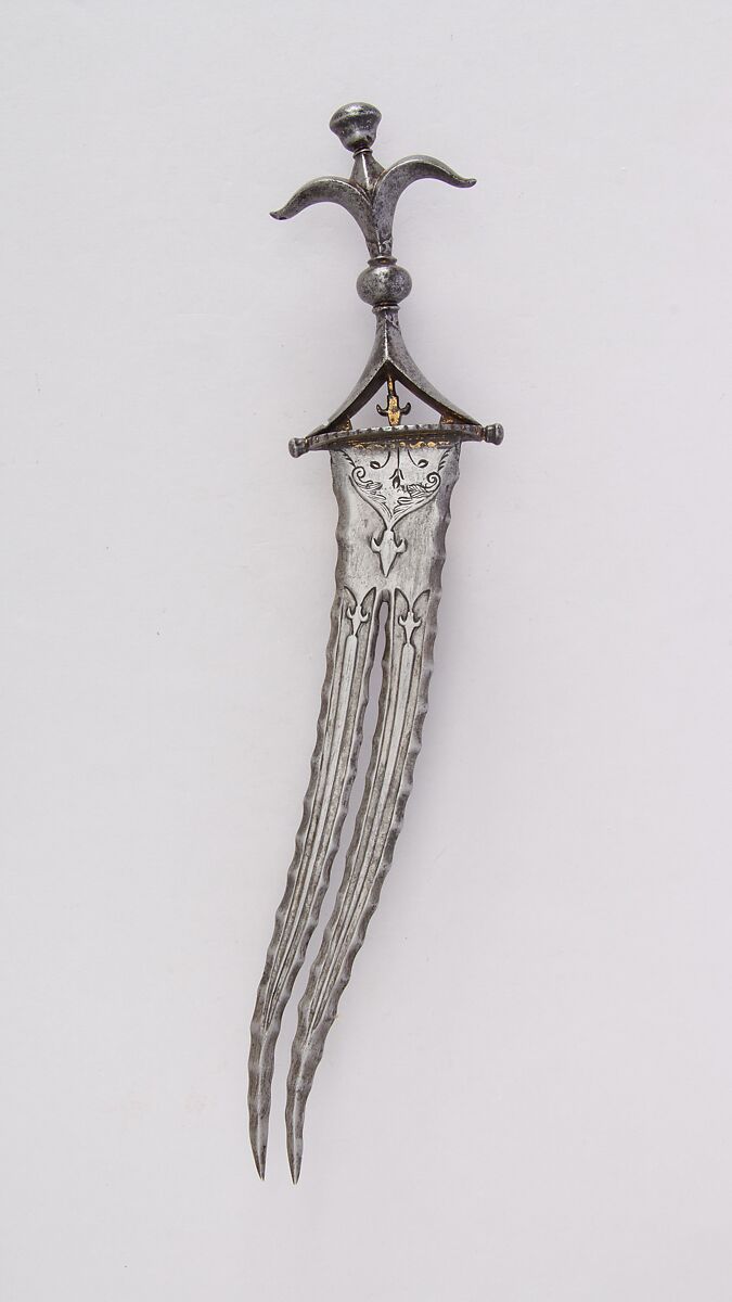 Dagger (Chilanum), Steel, gold, South Indian 