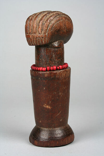 Figure: Female (Mwana Hiti), Wood, glass beads, Kami people 