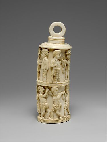 Receptacle with Figurative Relief and Stopper