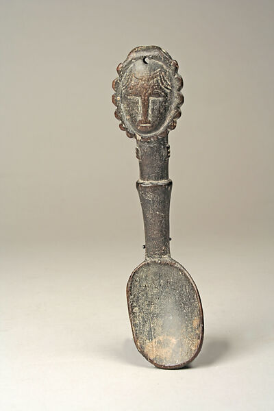 Spoon with Figure, Wood, Baule peoples 