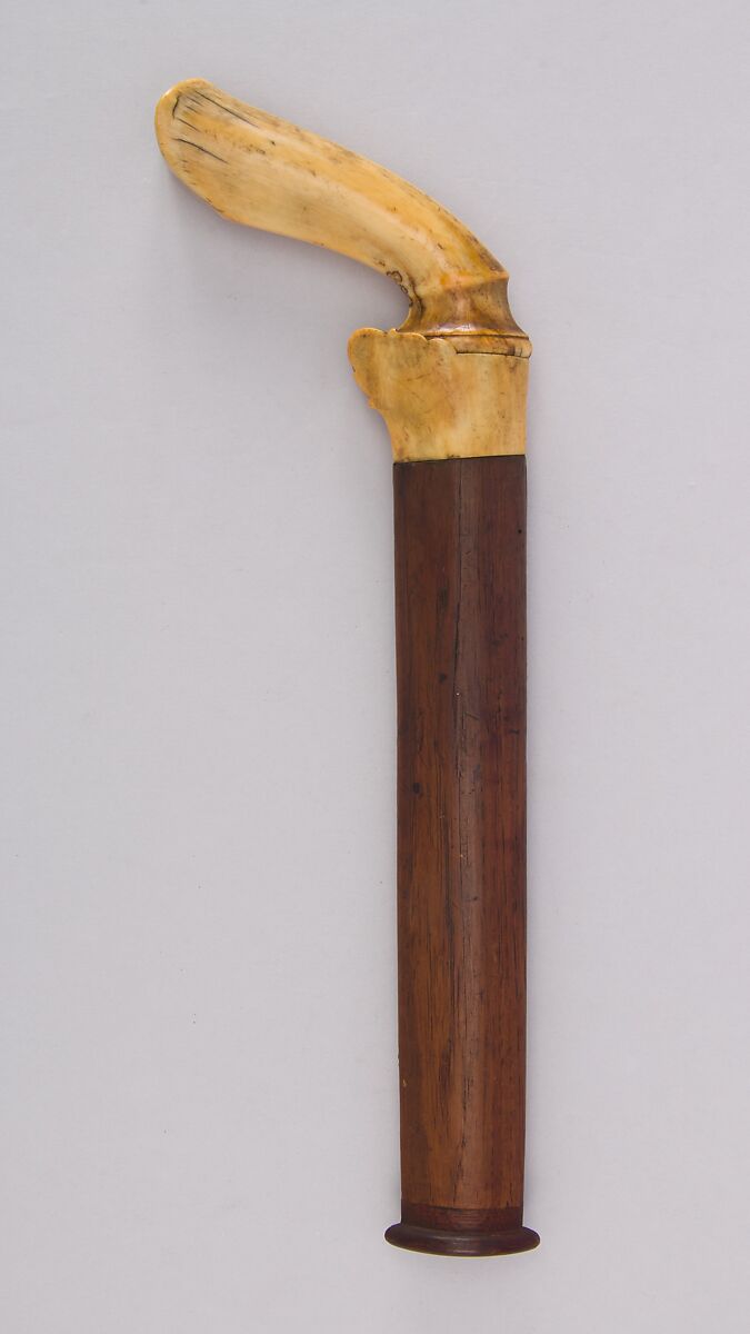 Knife with Sheath, Ivory, wood, Malayan