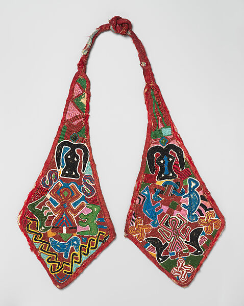 Udàmalóre (ceremonial sword) and sheath with apete (panel ornaments), Yoruba artist, Cotton, glass beads, wood, brass, rope, Yoruba