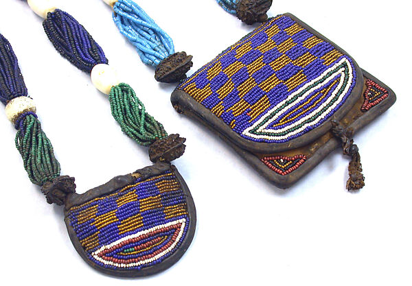 Ifa Diviner's Necklace (Odigba Ifa), Yoruba bead artist, Cotton, beads, wood, fruit pits, Yoruba peoples