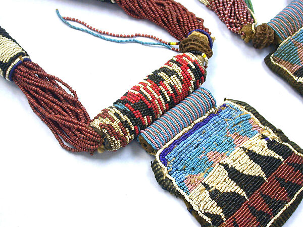 Ifa Diviner's Necklace (Odigba Ifa), Yoruba bead artist, Cotton, beads (glass), stone, fruit pits, Yoruba peoples