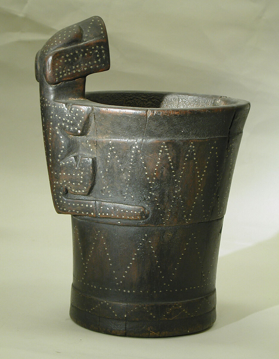 Kero, wood, copper-silver alloy, Quechua