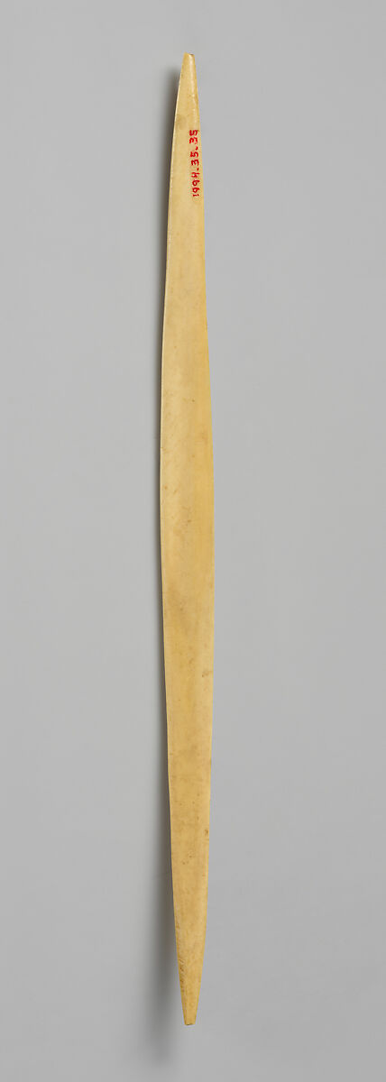 Weaving Sword, Bone, pigment, Peruvian