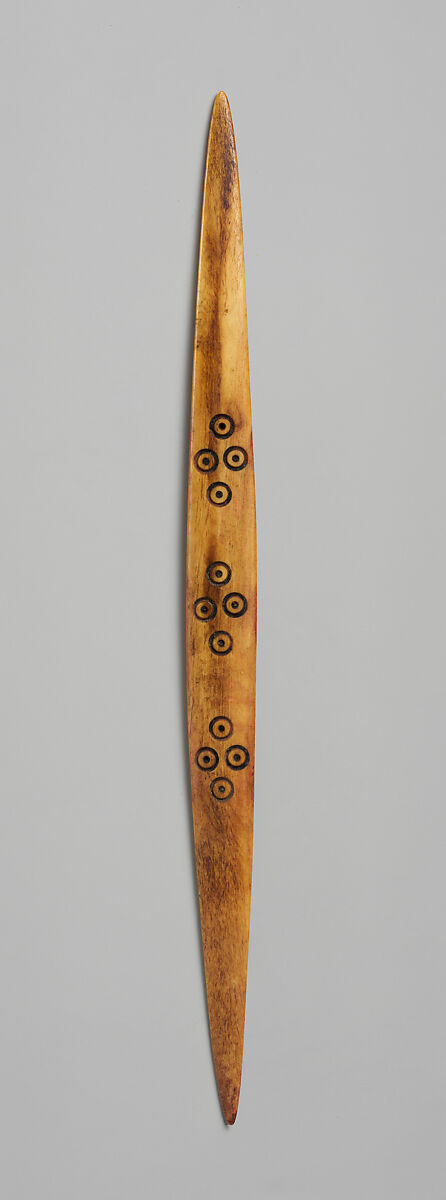 Weaving Sword, Bone, pigment, Peruvian 