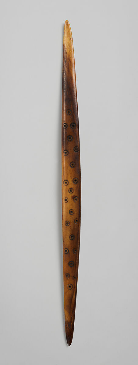 Weaving Sword, Bone, pigment, Peruvian 