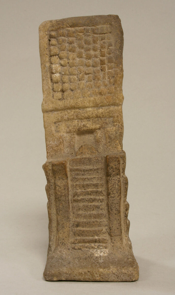 Temple Model, Ceramic, pigment, Aztec 