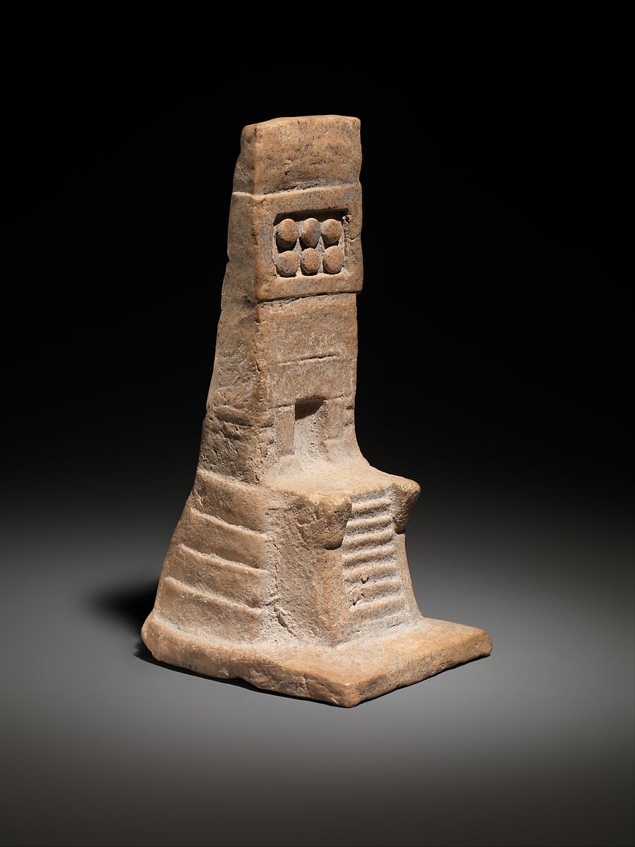 Temple Model, Ceramic, Aztec 