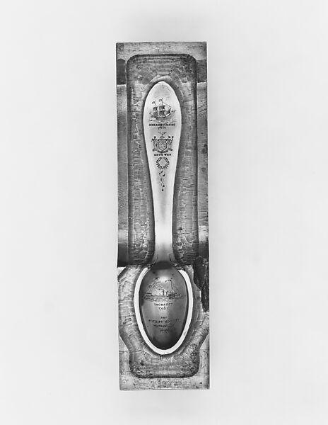 Die for upper section of Hudson-Fulton Celebration Souvenir Spoon, Tiffany &amp; Co. (1837–present), Steel, American 