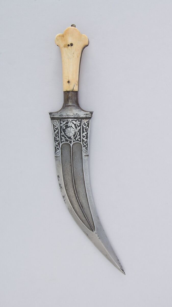 Dagger (Jambiya), Steel, ivory, Indian 