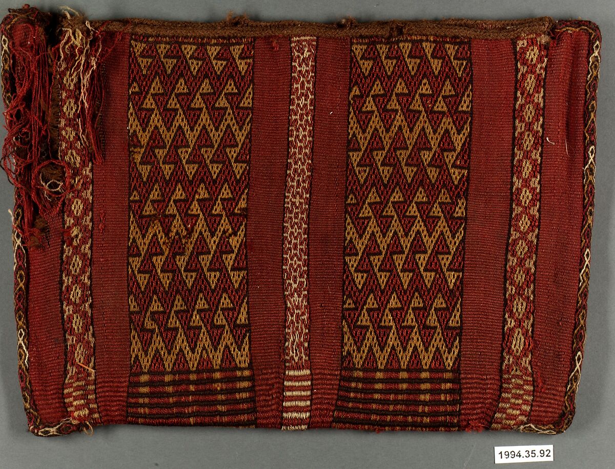 Bag, Cotton, camelid hair, Peruvian