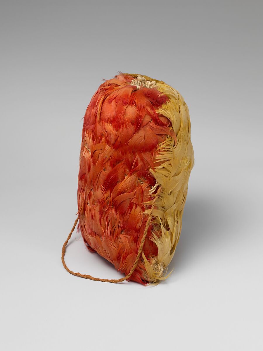 Feathered Bag, Cotton, feathers, Inca