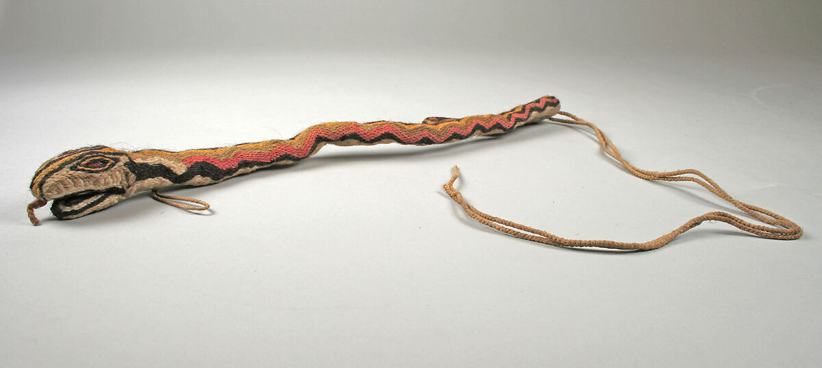 Serpent ornament, Cotton, camelid hair, Inca (?)