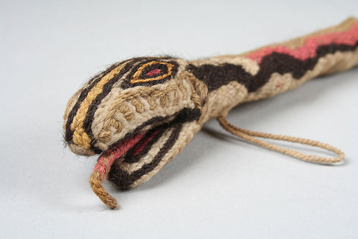 Serpent ornament, Cotton, camelid hair, Inca (?)