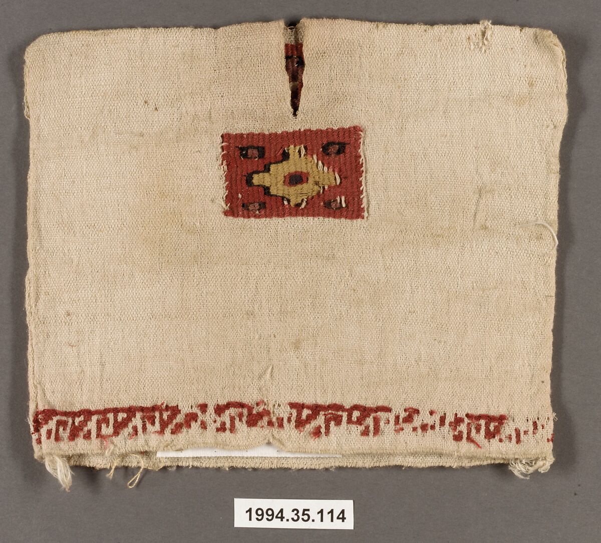 Miniature Tunic, Cotton, camelid hair, Inca