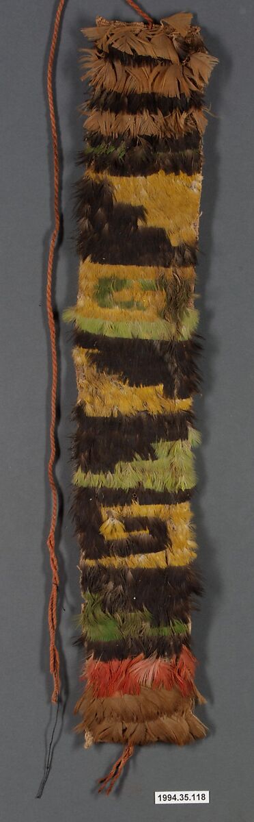 Feathered Band, Cotton, feathers, Peruvian 