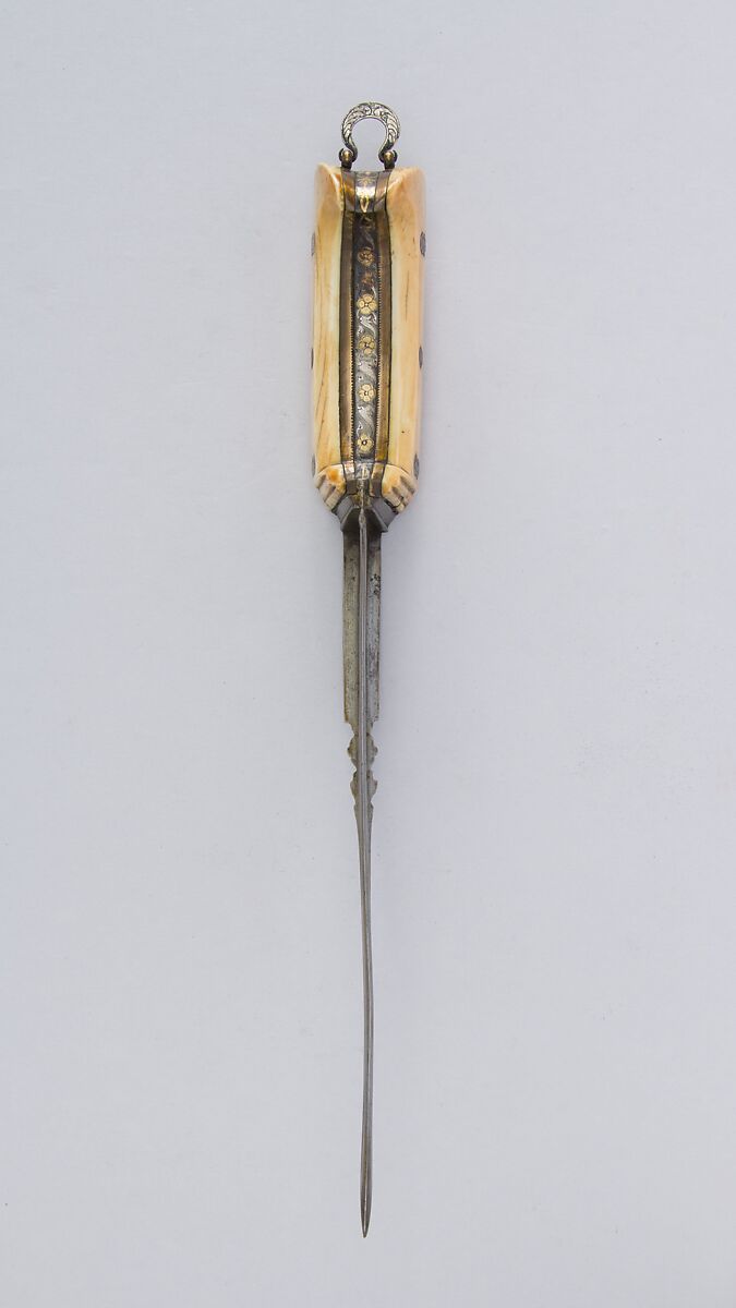 Dagger (Pesh-kabz) with Sheath, Steel, silver, ivory, brass, gold, velvet, wood, Afghan