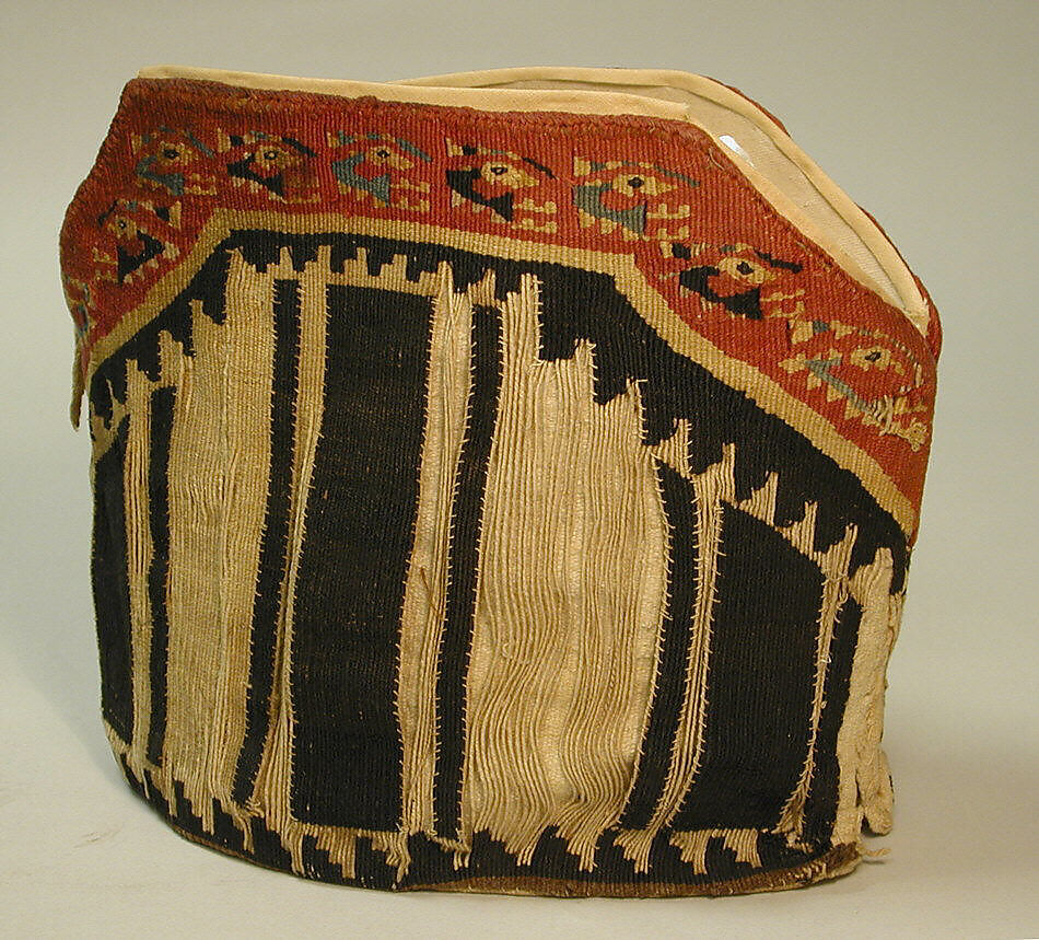 Mitre Shaped Cap, Cotton, camelid hair, Peruvian 