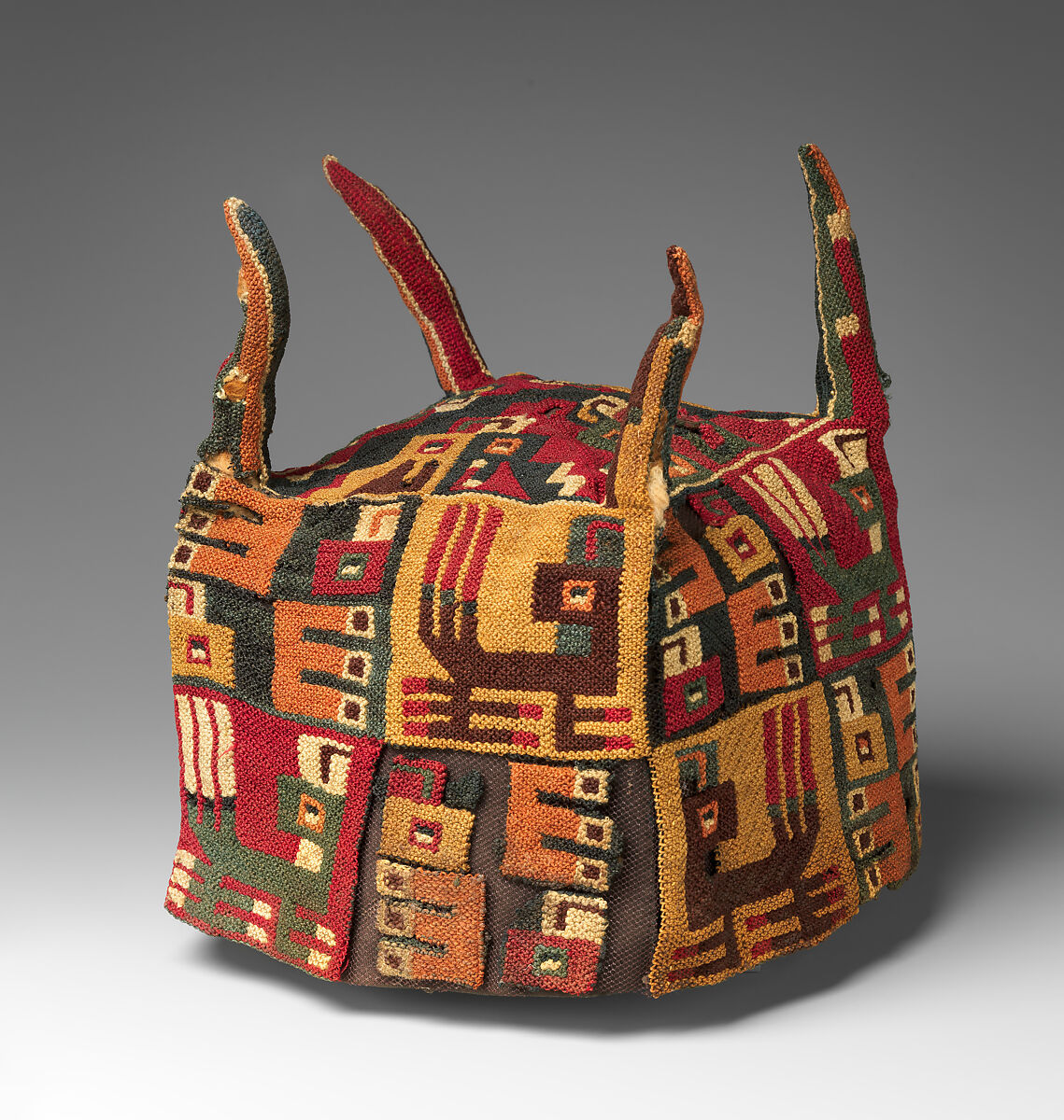 Four-Cornered Hat, Camelid fiber, Tiwanaku or Wari