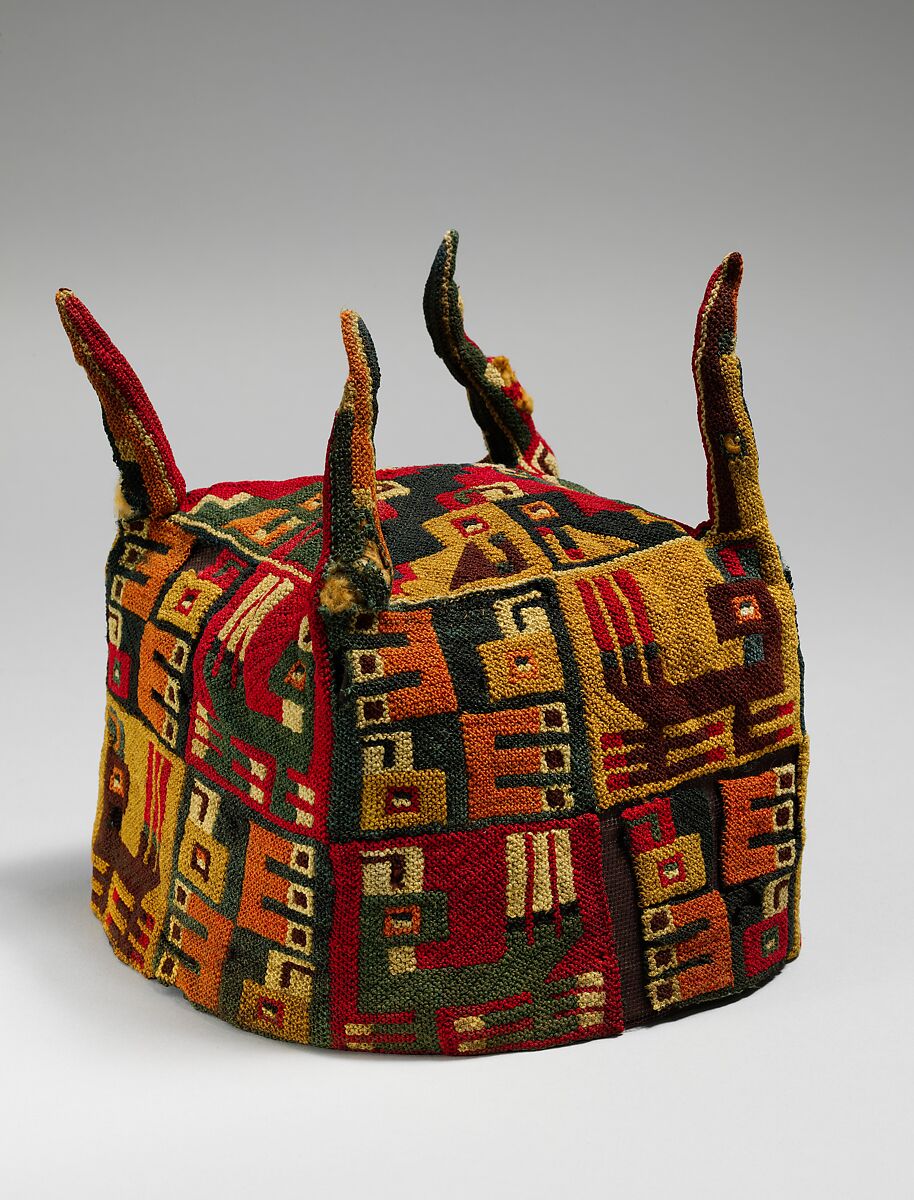 Four-Cornered Hat, Camelid fiber, Tiwanaku or Wari