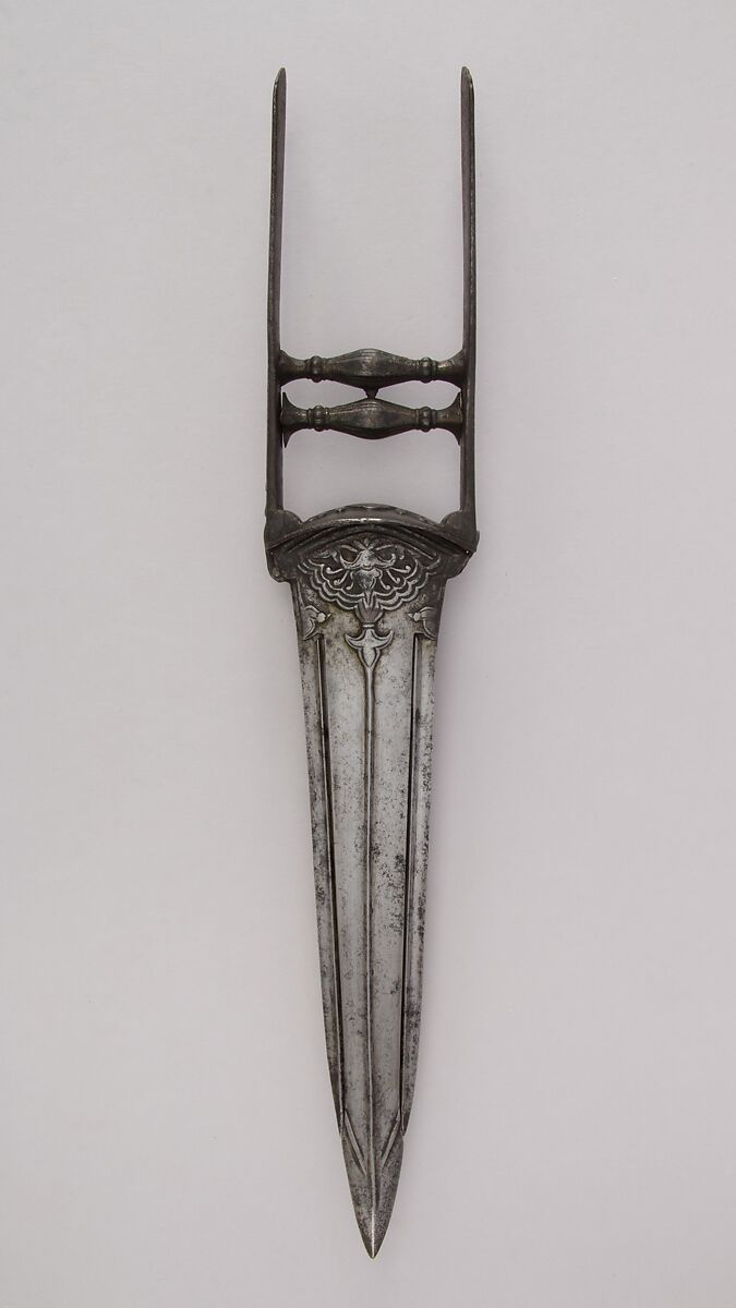 Dagger (Katar), Steel, silver, Indian