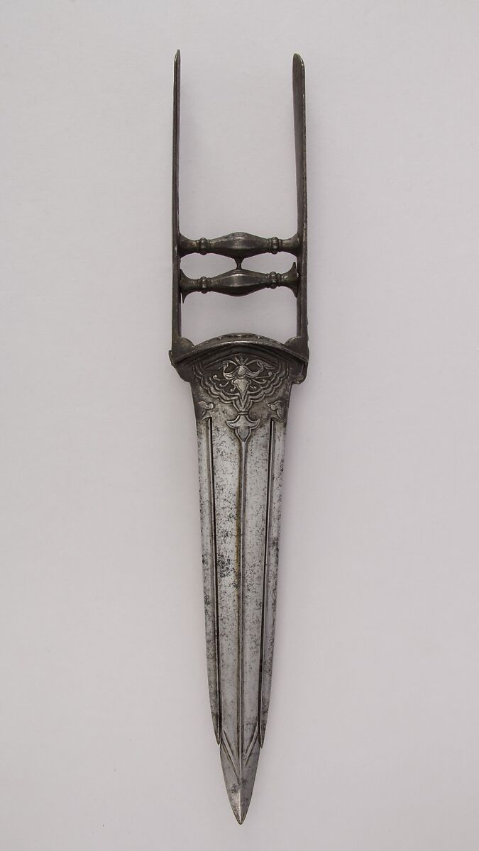 Dagger (Katar), Steel, silver, Indian