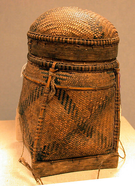 Lidded Basket, Fiber, bamboo, Palawan(?) 