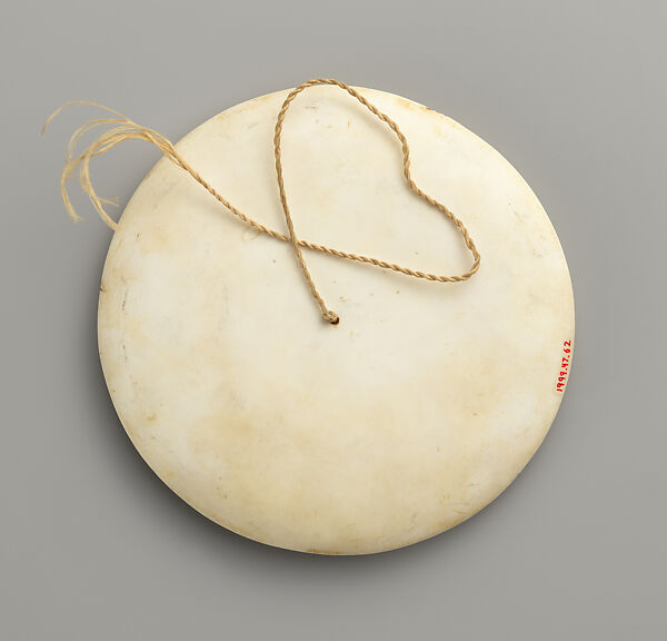 Pendant or Head Ornament (Kapkap), Tridacna shell, turtle shell, fiber, glass bead, Solomon Islands