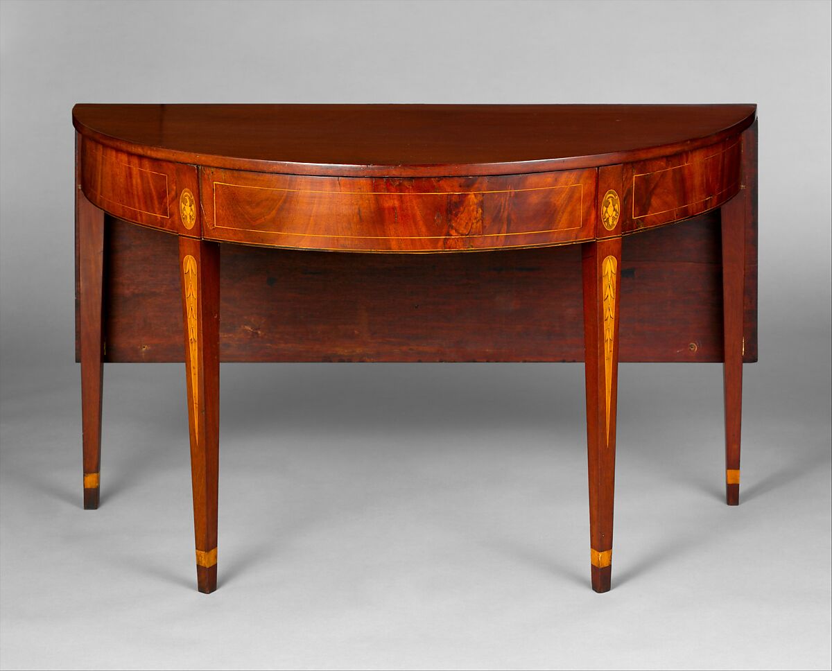 Drop-leaf dining table, Mahogany, tulip poplar, white pine, sycamore, American 