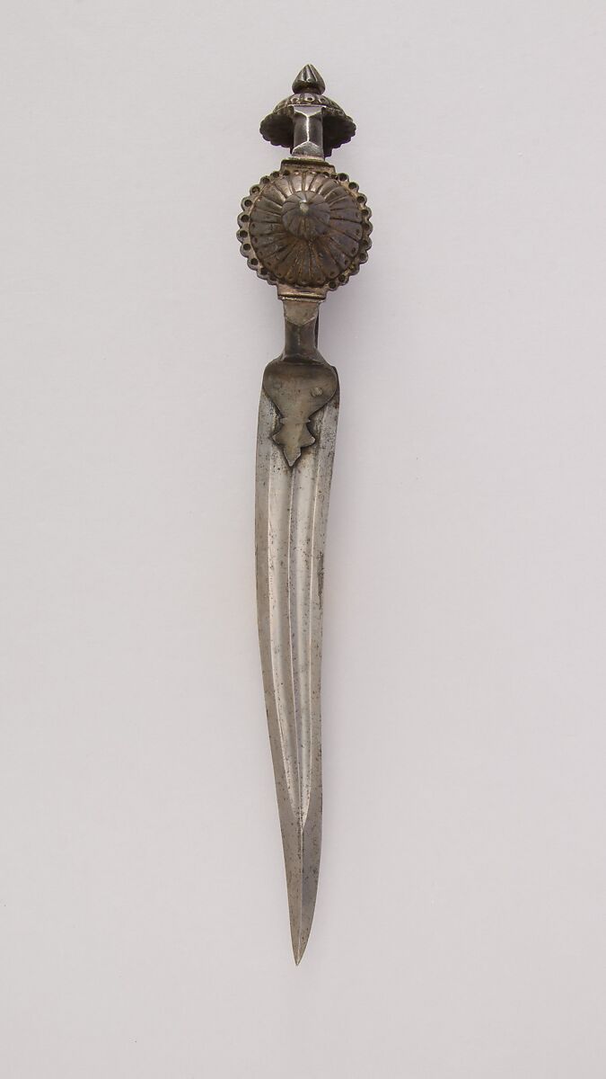 Dagger (Bichuwa), Steel, silver, Indian, South Indian 